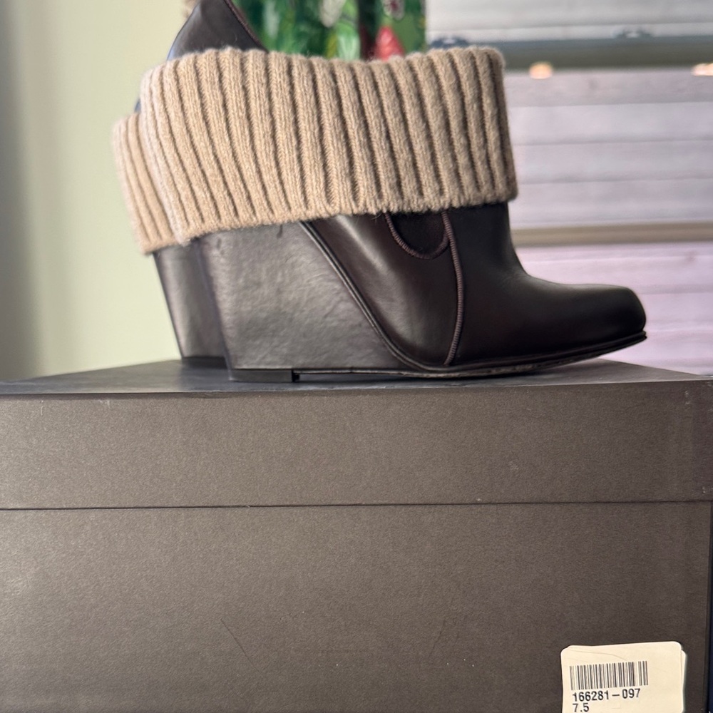 Bally Black and Tan Ankle Boots